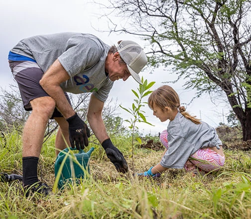 man and kid gardening 1